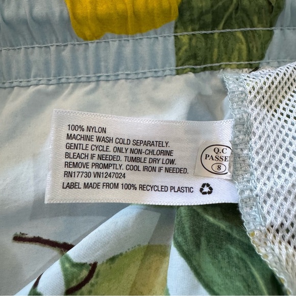 Original Use Men’s Blue Lemon Tree Swim Trunks w/ Pockets, 100% Nylon Medium NWT - Picture 4 of 5